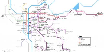 Lyonin rautatie kartta