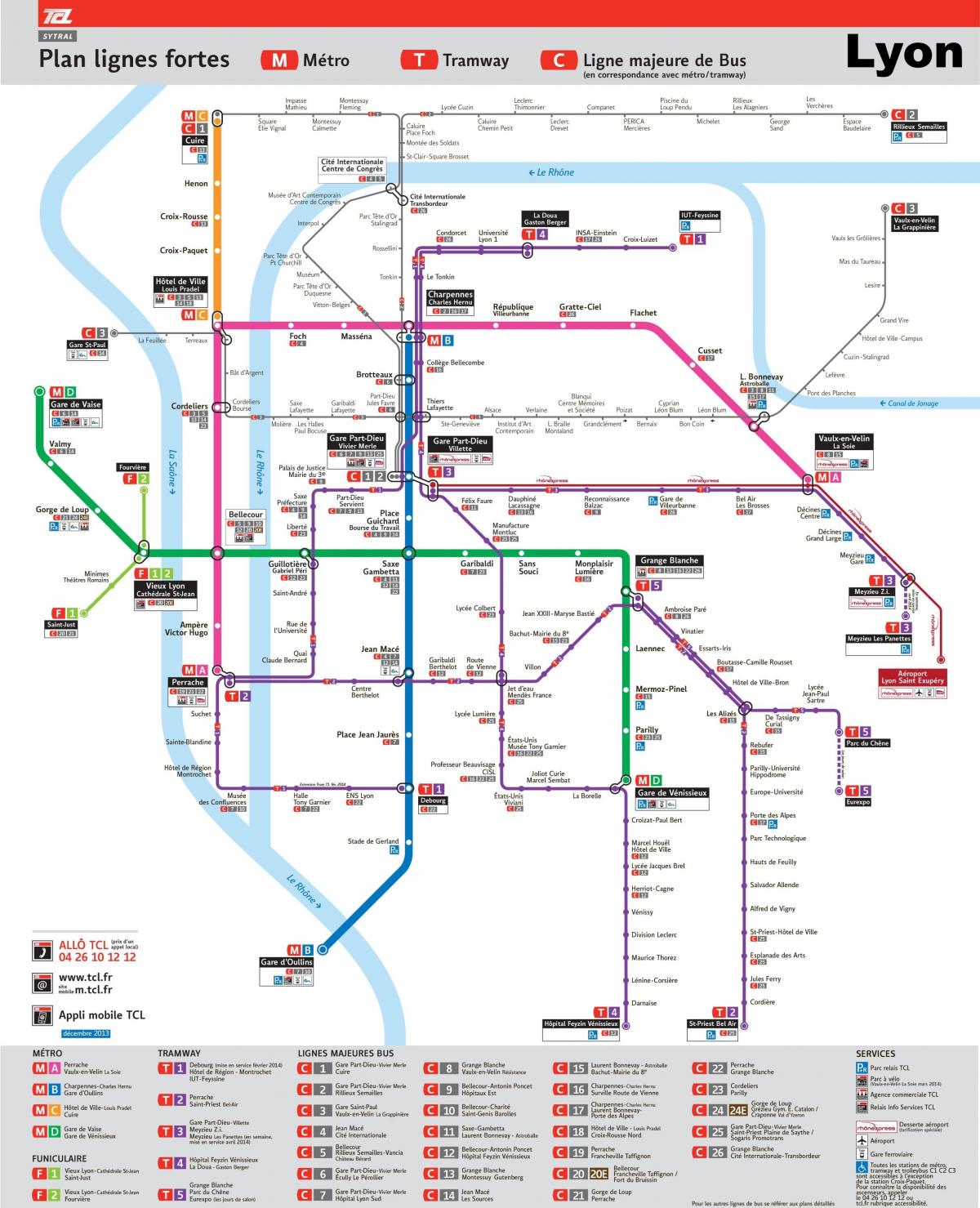 Lyon transit kartta