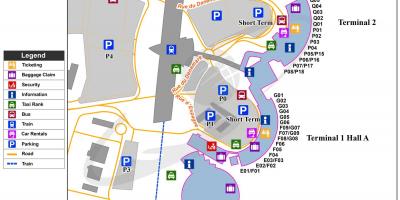 Lyon ranska lentokenttä kartta