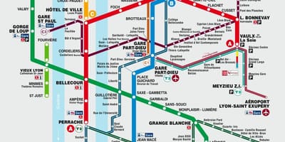 Lyon metro kartta